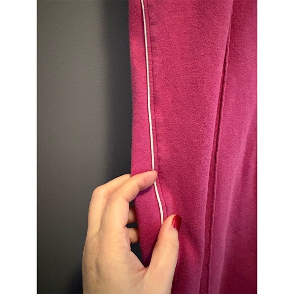 Nike Womens Sweatpants XL Pink Wide-Leg Drawstring Piped Athleisure - Picture 4 of 11